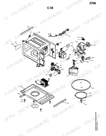 Взрыв-схема микроволновой печи Electrolux EME1730 - Схема узла Functional parts